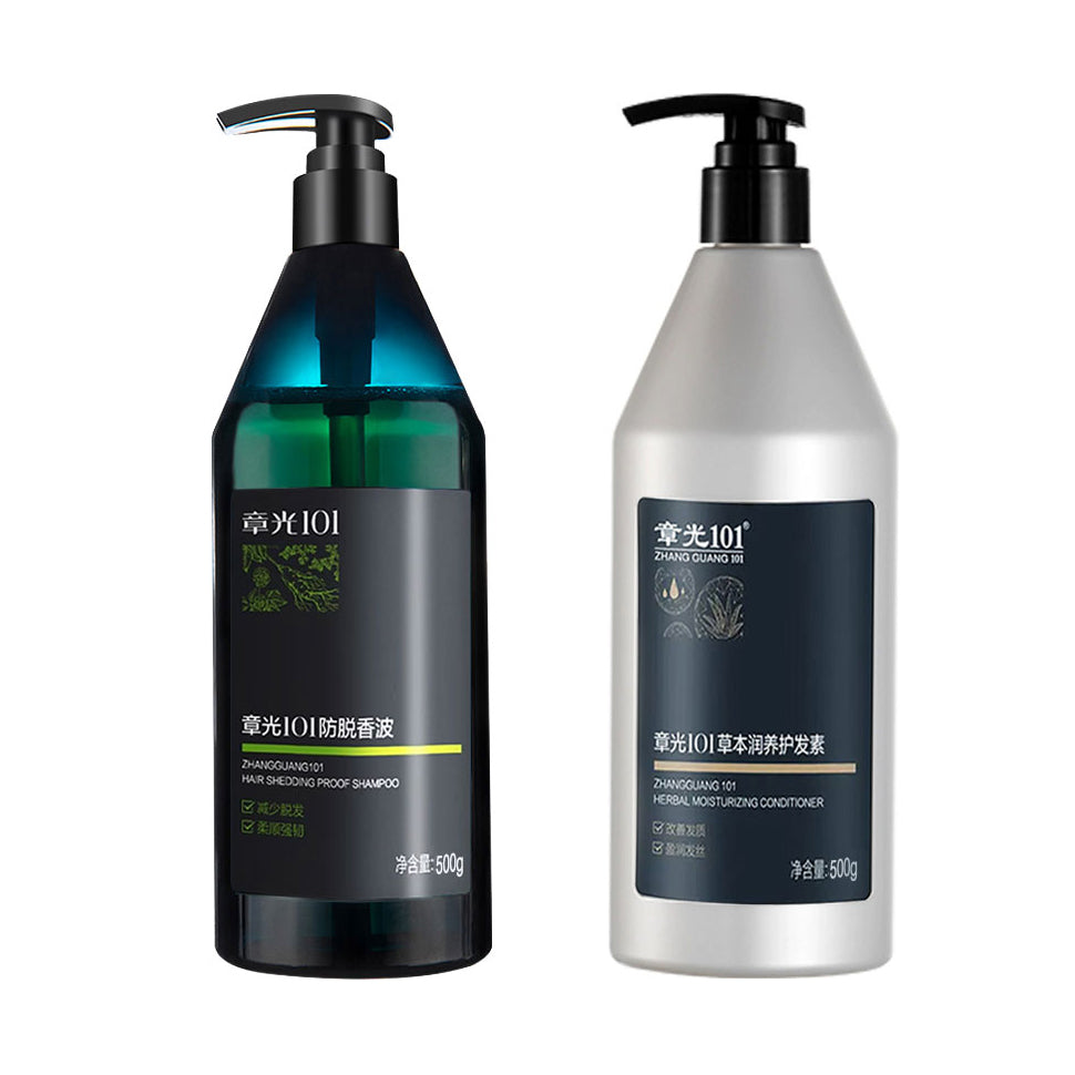 Zhangguang 101 Hair Shedding Proof Shampoo & Herbal Moisturizing Repair Conditioner 500G